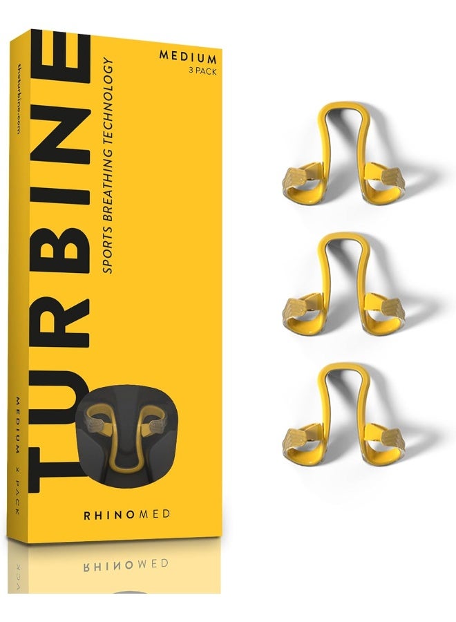Rhinomed Turbine Nasal Dilator for Athletic Breathing, Size Medium | Improves Airflow during exercise | Flexible and Lightweight - Image 1